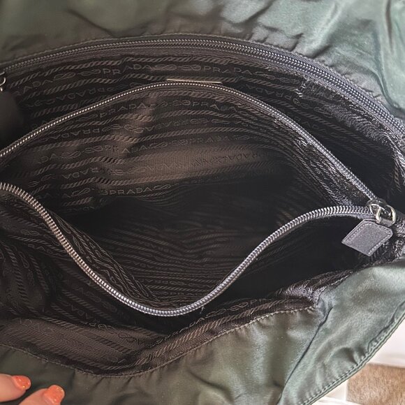 PRADA Nylon Tote Shoulder Bag with Nylon Pouch - EUC - Picture 8 of 11